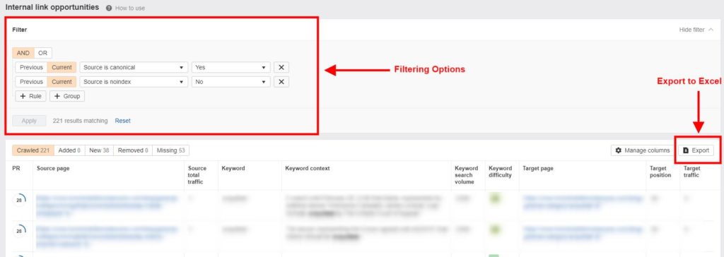 Exporting Ahrefs Link Opportunities To Excel